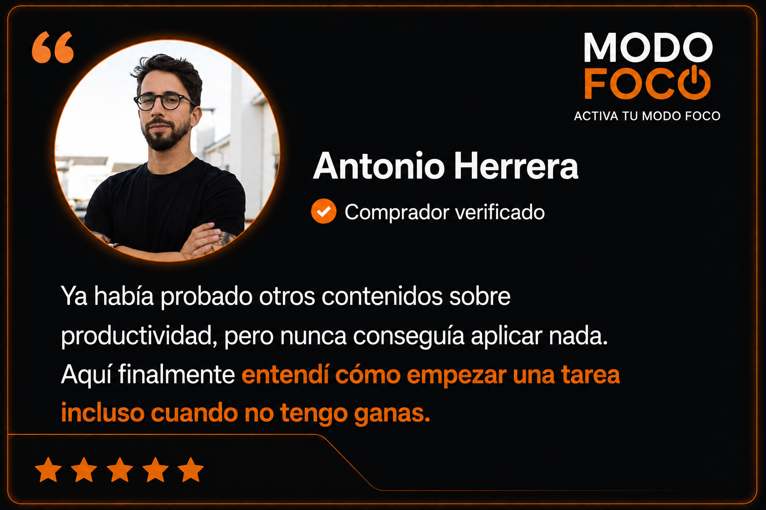 Testimonio de Antonio Herrera sobre Modo Foco