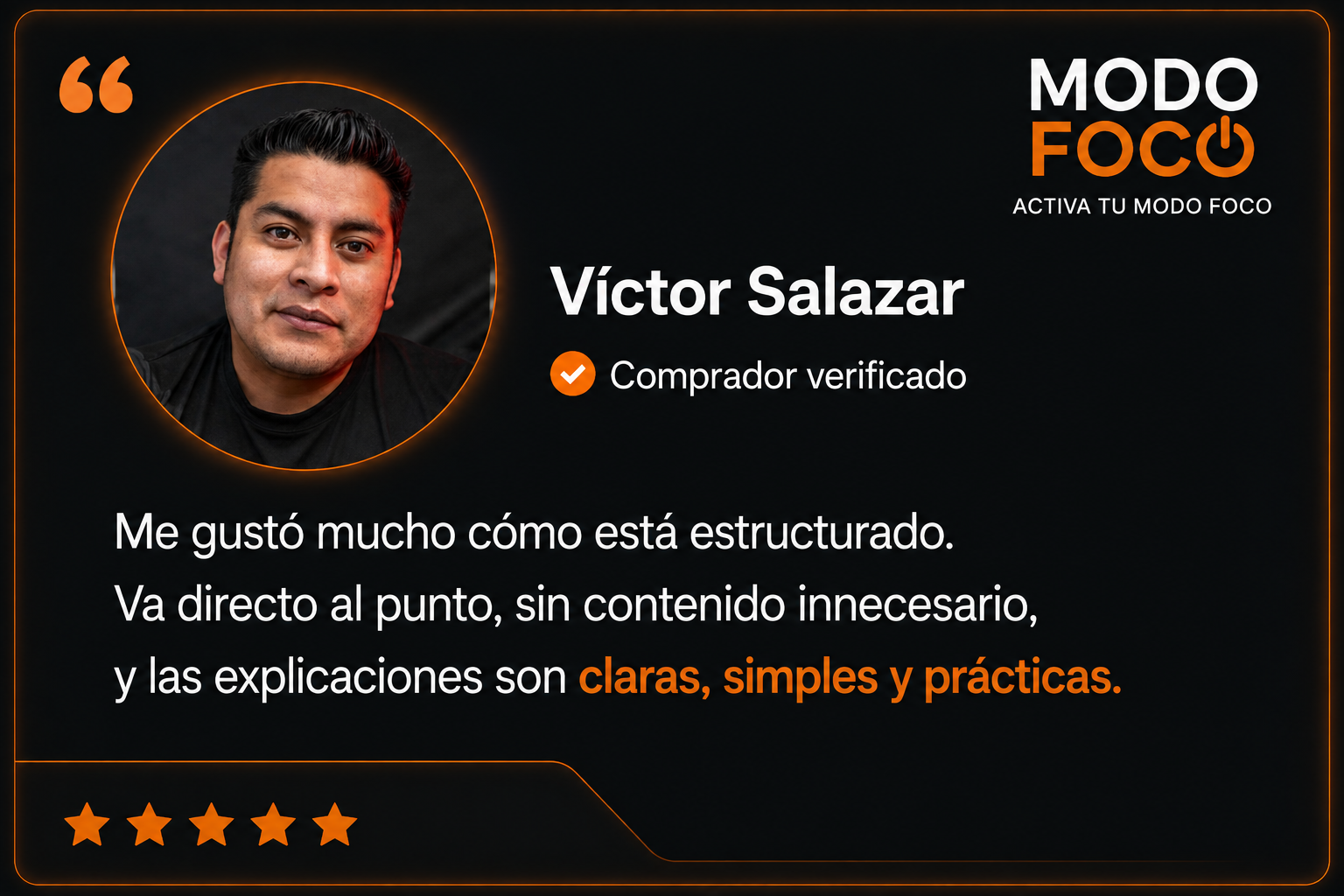 Testimonio de Víctor Salazar sobre Modo Foco